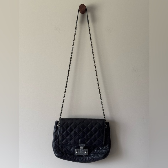MARC JACOBS BAROQUE BAG BLACK QUILTED LEATHER CHAIN STRAP - Picture 5 of 15